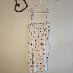 SHEIN White Sunflower Midi Dress